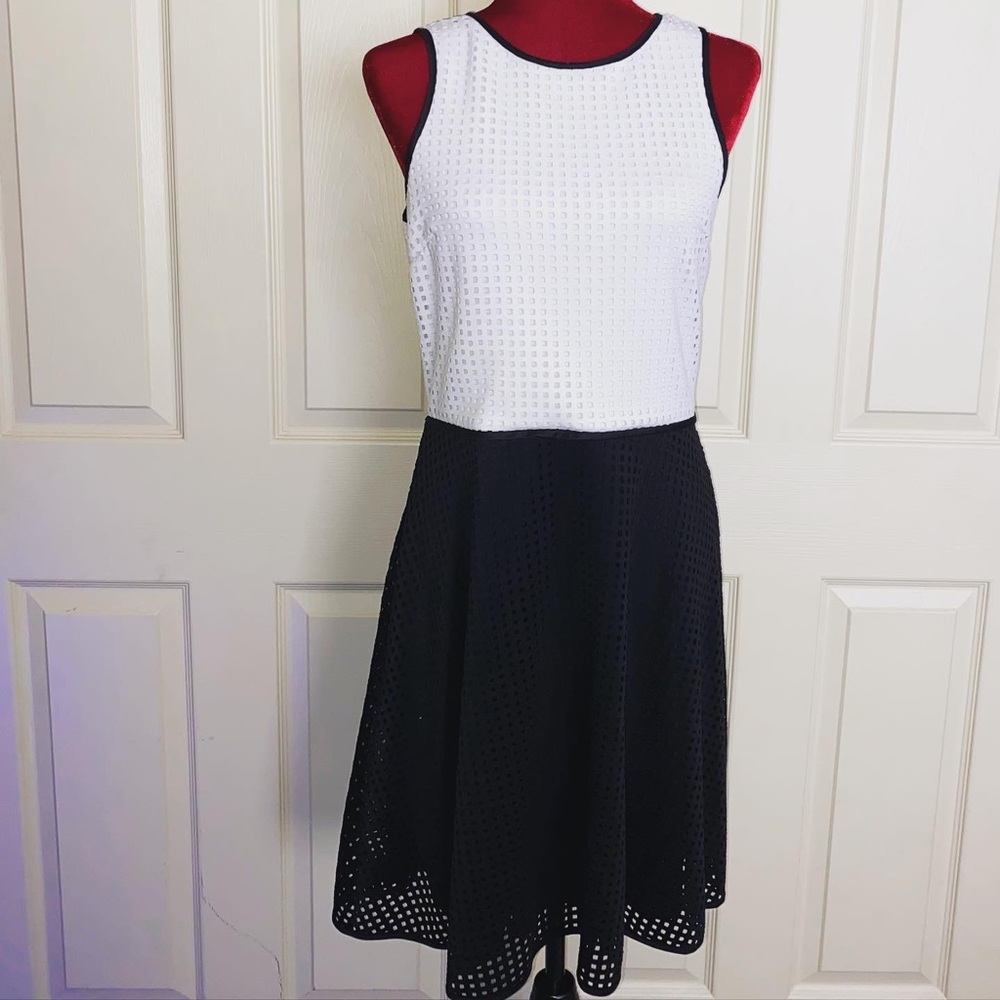 London Times Lazer Cut Dress